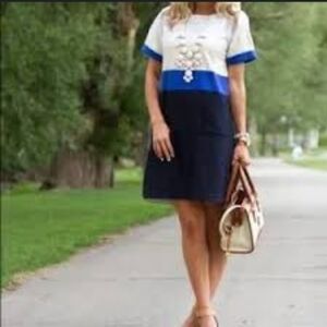 J. Crew Color Block Midi Dress